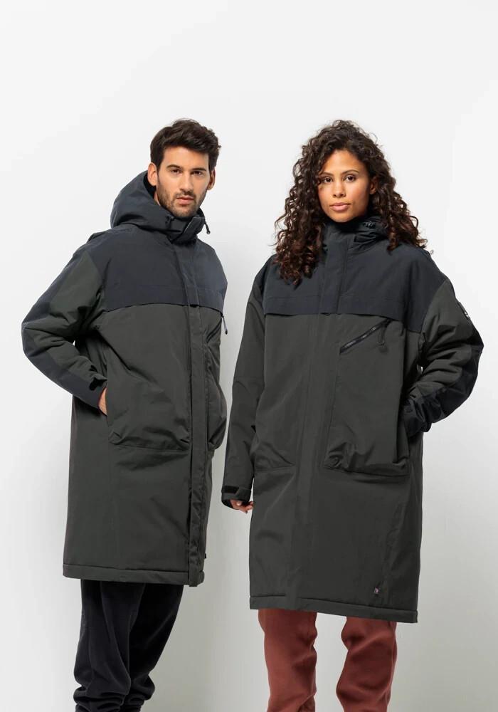 Jacket Jack Wolfskin Heumarkt 2l Parka Granite Black