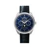 MASTER WORKS Quattro 004 MW21SN-ACNVG8 Men's Watch, Made In Japan, Quartz Movement, 40mm, Leather Strap, Moon Phase, Navy Blue