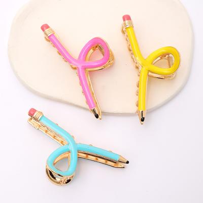 1pc Pencil Fashion Simple High-end Women's Back of the Head Shark Hair Clip Large Hair Volume Hair Grab