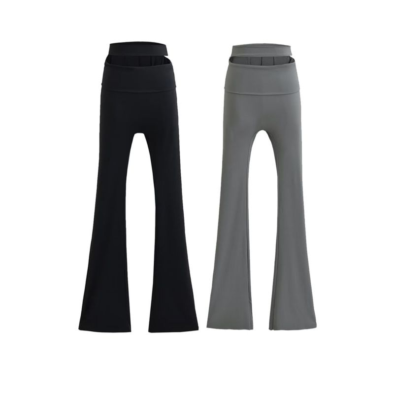 Kaslead New Arrival Women's Clothing Fashion Style Fashion Casual Waist Cut Out Cut High Elasticity Silm Pants