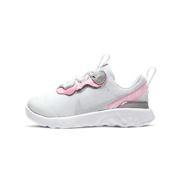 Кроссовки Nike React Element 55 Низкие Беговые Серые Розовые Для Младенцев и Малышей CK4083-102 22