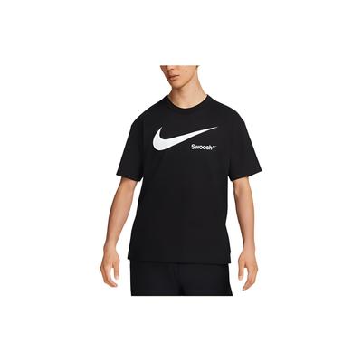 T-shirt da Uomo a Maniche Corte con Girocollo Vintage e Stampa Logo a Lettere Americano Top Neri DX6309-010