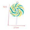 10Pcs Random Color Soft Clay Simulation Lollipop Charms Pendant For Women Girls Diy Necklace Earrings Jewelry Accessories