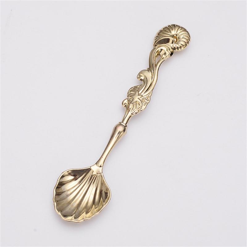 Ice Cream Spoon Zinc Alloy Eco-friendly Wholesale Creative Tableware Milk Spoons Retro Kitchen Accessories Stirring Spoon