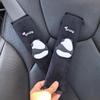 2pcs Cute Panda Car Seat Belt Shoulder Cover Safety Belt Cover Anti-stranglehold Interior Accessories Creative Safety Belt Cover