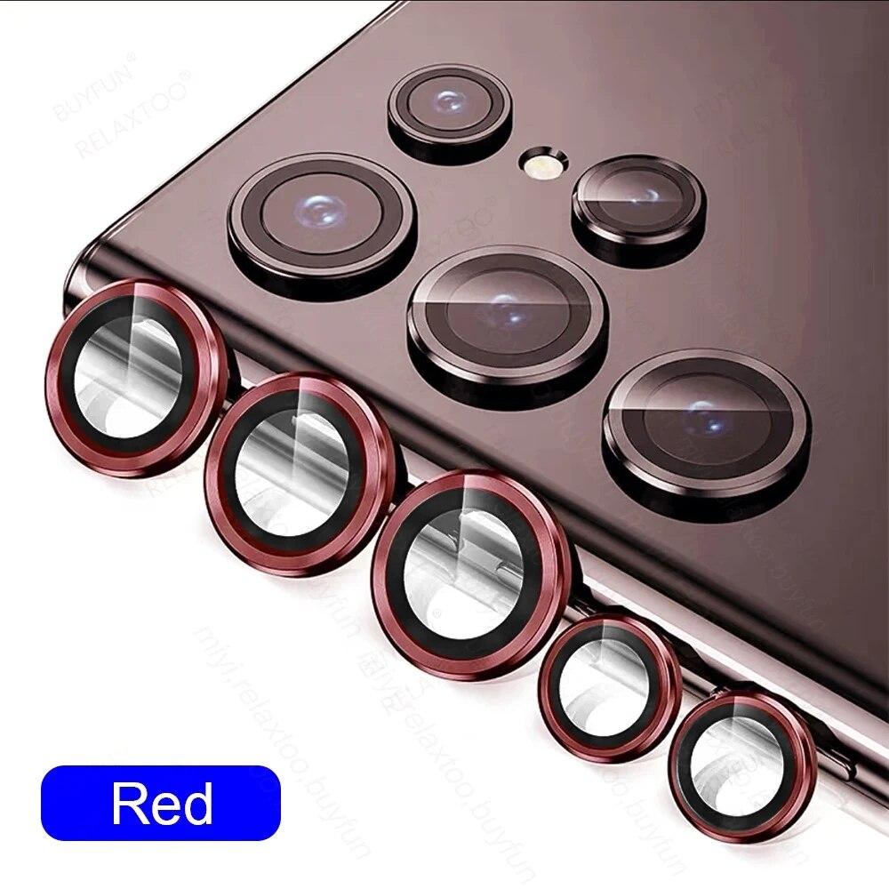 

Заднее защитное кольцо для камеры, задняя линза из закаленного стекла, чехол для Samsung Galaxy S24 Ultra Plus S24Ultra S24 + 5G 2024 S24 Ultra 5G (5PCS) красный