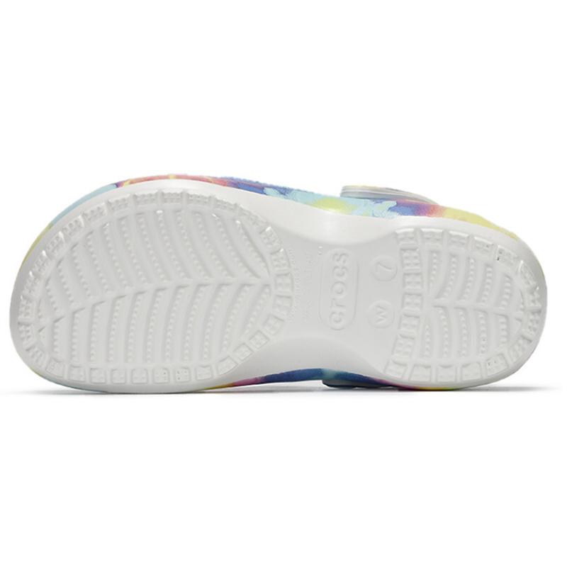 Crocs Classic Clog Clouds Tie Dye Printing Lightweight Cozy Sports Sandals Pink Blue Women's