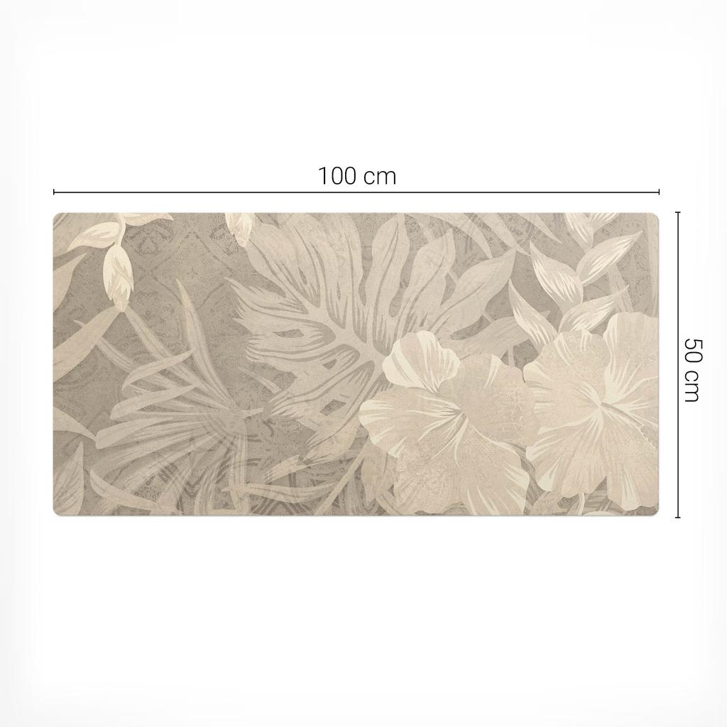 Mata Dekoracyjna Pod Laptopa Na Biurko Tropikalne Liście Retro 100X50 Cm