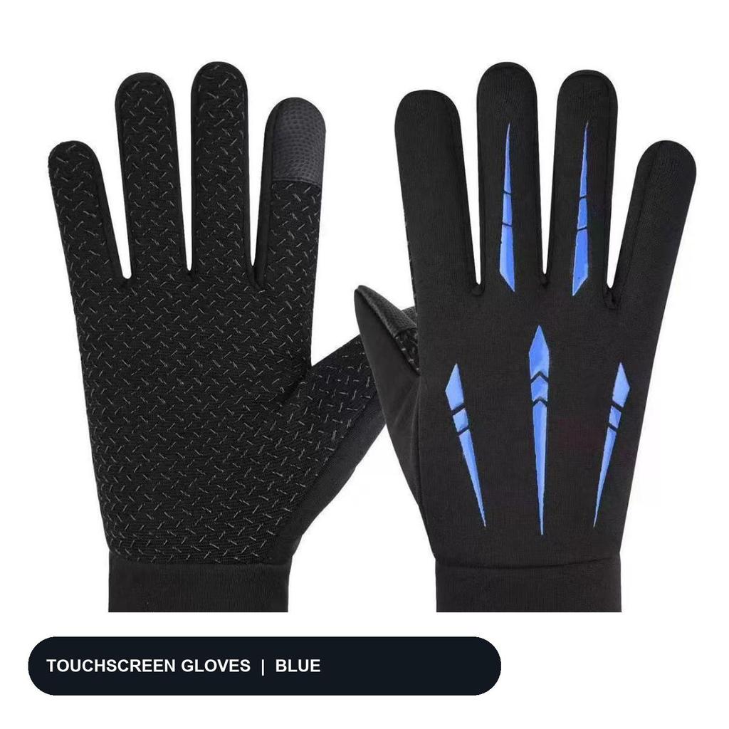 Unisex Winter Cycling Gloves Fleece Lined Touch‑Screen Flip‑Top Half‑Finger 2‑Finger Exposed Anti‑Slip Warm Gloves for Driving Biking Outdoor Sports