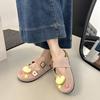 Milk Cute Cartoon Bag Head Half Slippers Women's 2025 Spring and Summer New Retro Home Indoor Thick-bottomed Versatile Sandals