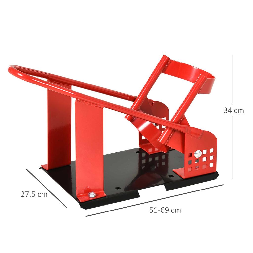 Motorcycle Wheel Chock 8 15.5 Cm Metal Motorbike Holder Pre Drilled Holes For Truck And Trailer