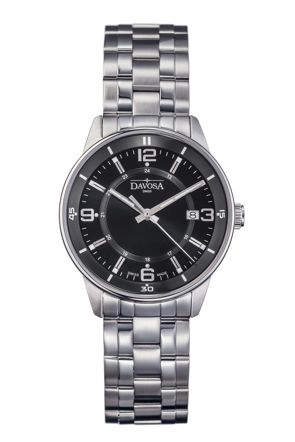 

Date Watch Silver [Davosa] Swiss-made 168.583.55 Men s чорний