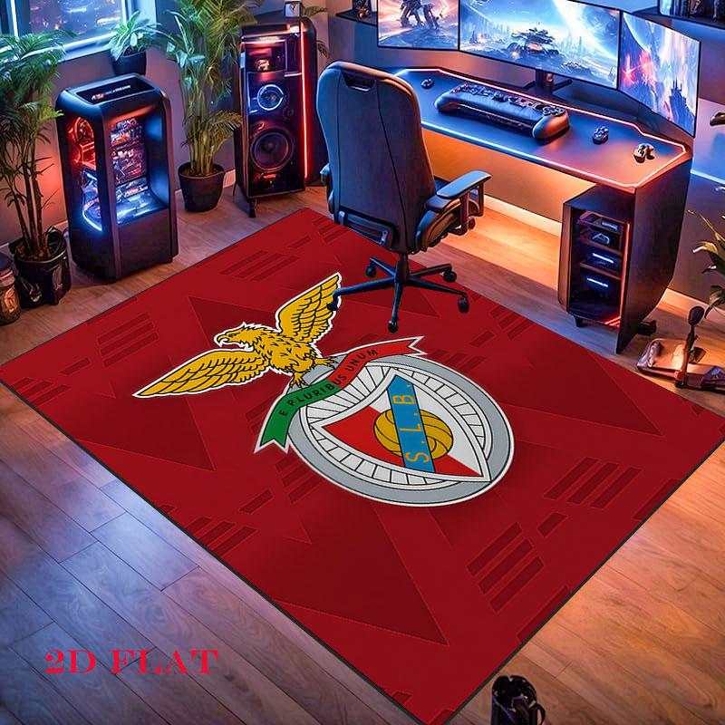 Kober s logem Benfica pro obývací pokoj, ložnici, domov, dekoraci pohovky, protiskluzová podložka pro hraní dětí