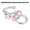 2Pcs Snap Shackle Stainless Steel 316 Buckle Brace Ring Useful Tool Round Ring Shackle 76mm