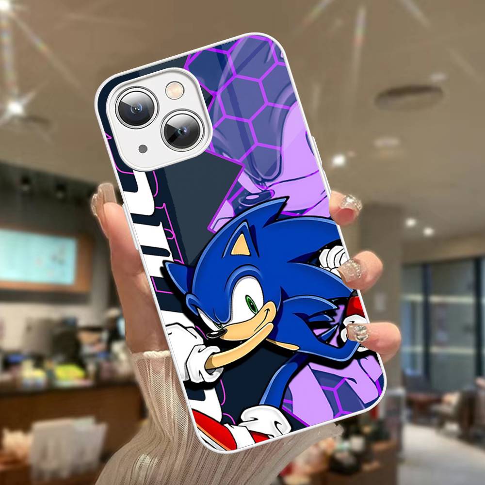 S-SonicS Anime For IPhone 14 13 12 Mini 11 Pro XS Max X XR 14 Plus Tempered Glass Cover