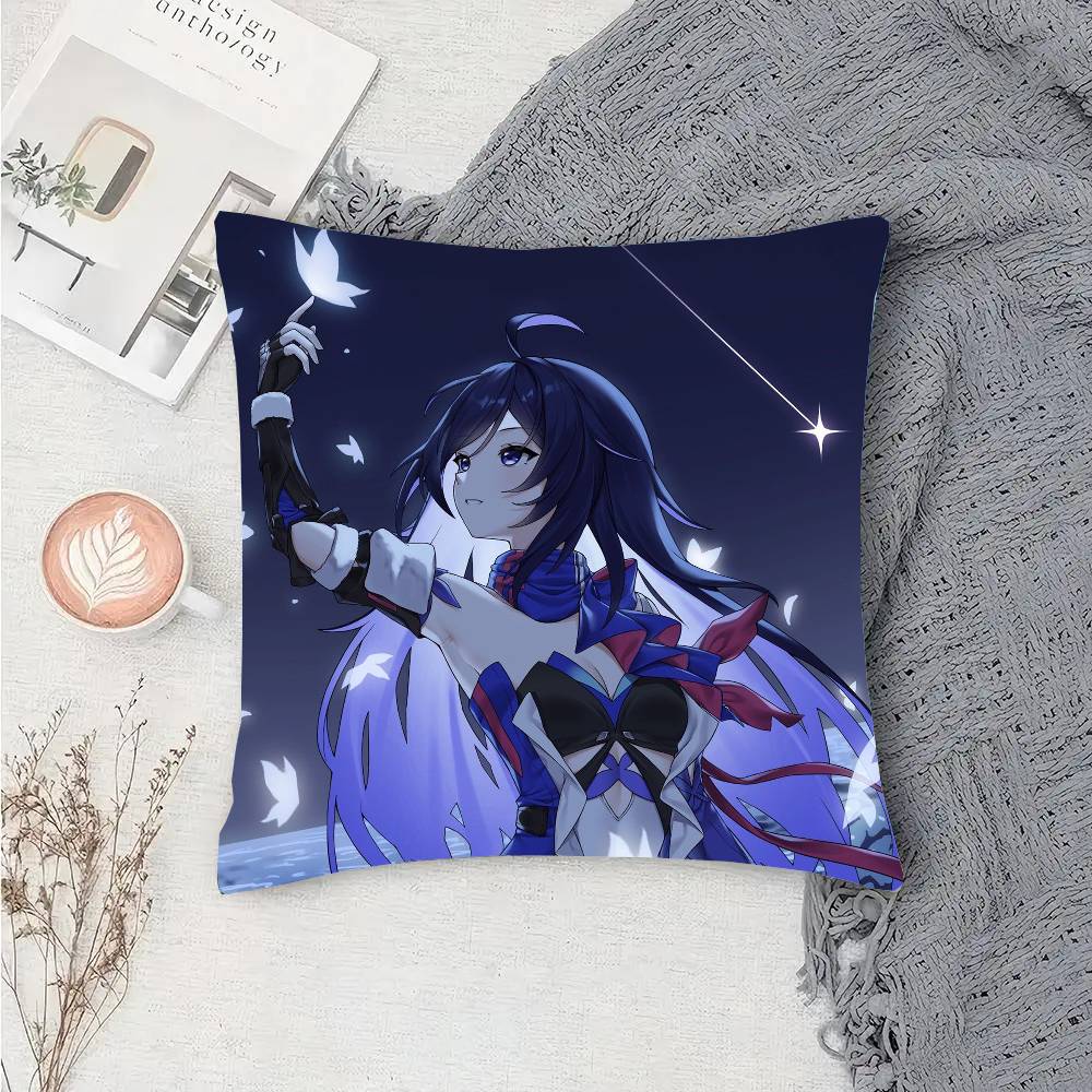 Seele Animated Game Honkai Star Rail Pillow Case Fashion Square Pillowcase Bedroom Sofa Room Ins Decoration Leisure