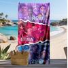 Asciugamano da Spiaggia Stampato Kpop Demon Hunters, Asciugamano Grande Assorbente ad Asciugatura Rapida per Estate e Attività all'Aperto in Acqua