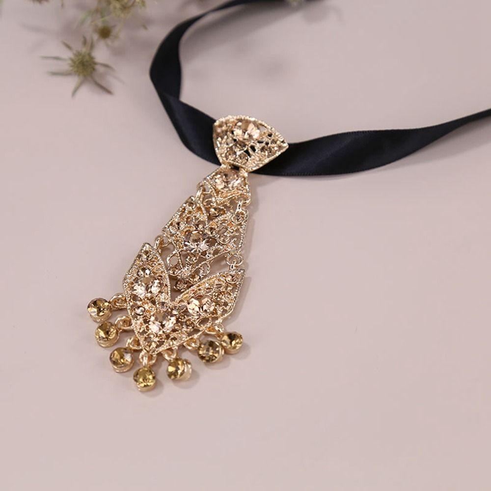 Style Suit Accessories Men Ties Metal Rhinestone Necktie Formal Business Ties Women Necktie