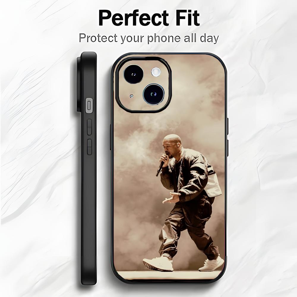 Bold Rap American Rapper K-Kanye West Phone Case Phone Case Soft Packaging Lightweight For iPhone17 16 15 14 13ProMax