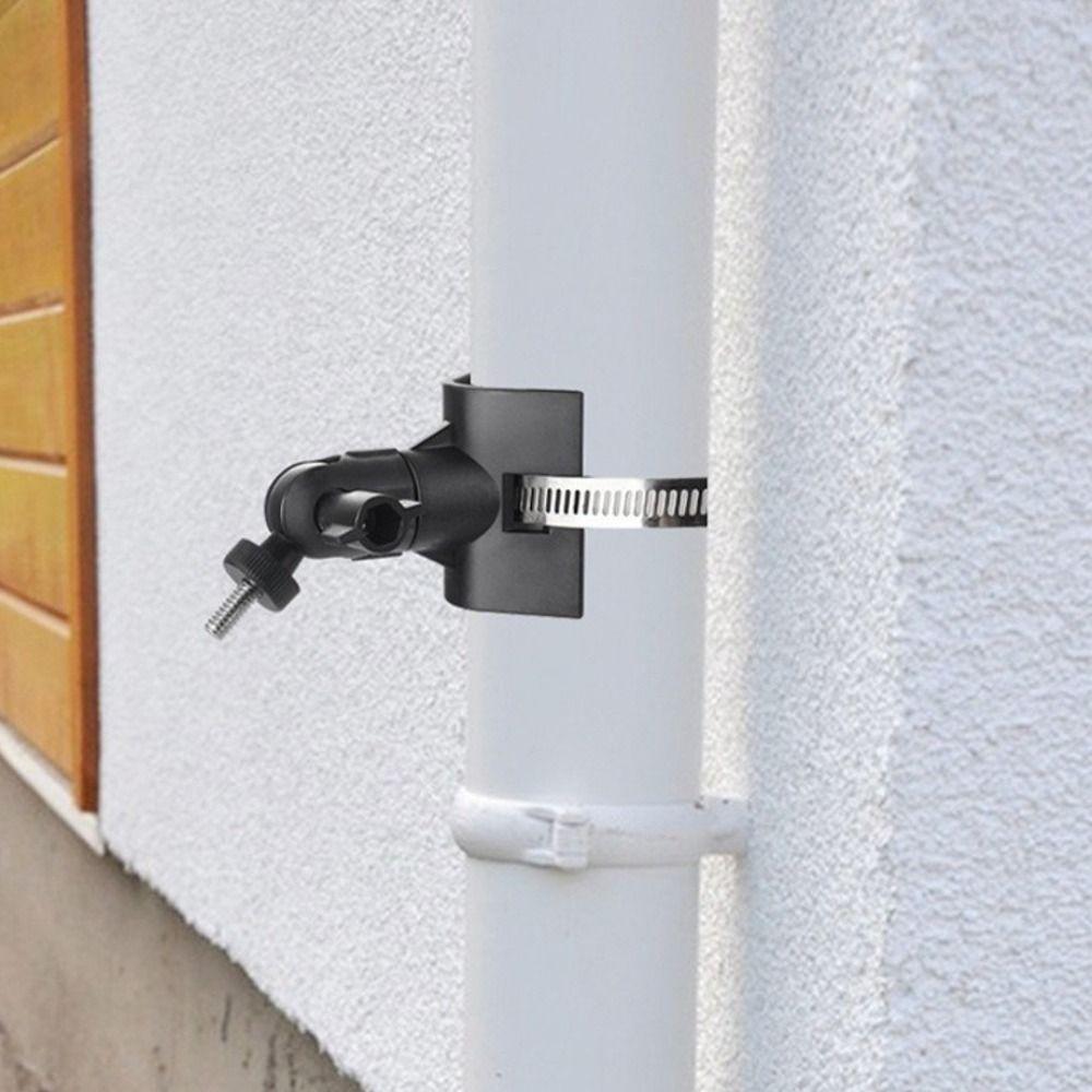 Metal Clamp Camera Pole Mount Bracket Plastic Pipe Mount Bracket for Arlo/Wyze/Eufy Cam Wall Pipe