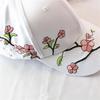 Women Flower Embroidery Baseball Caps Fashion Plum Spring Summer Outdoor Long Brim Sun Hats Cotton Adjustable Sports Female Cap