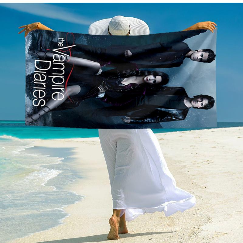 1pc The Vampire Diaries4 Beach Towel, Comfortable and Thick, and Swimming/Bath/Picnic/Camping Towel, Suitable for Seaside Beaches