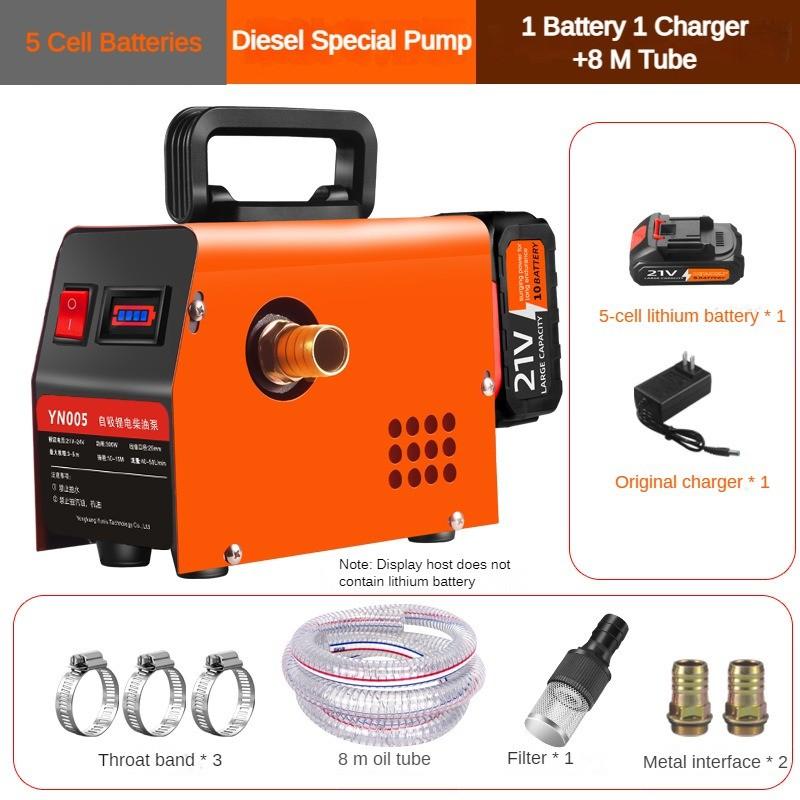 Portable Handheld Diesel Fuel Dispenser Rechargeable Oil Injection Pump Small Multifunctional Electric Diesel Pump