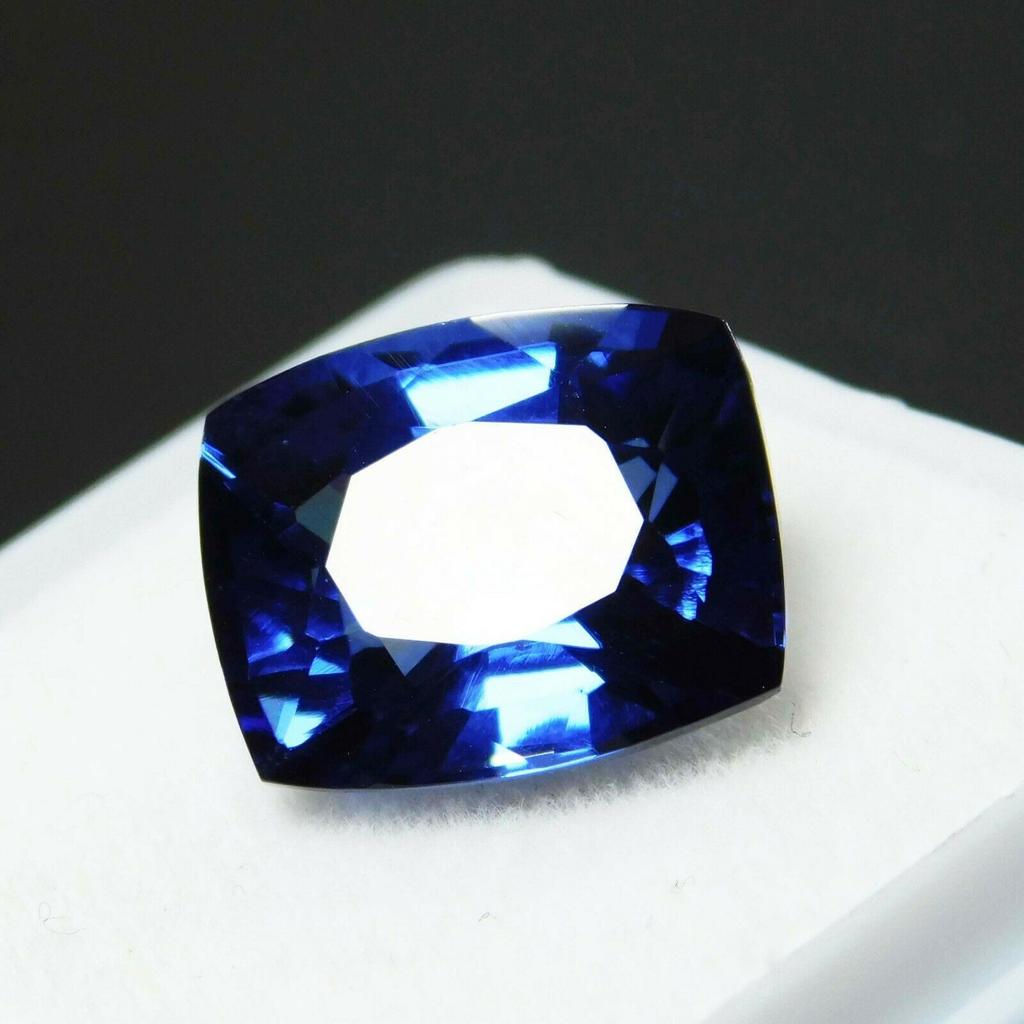 Natural Blue Tanzanite Loose Gemstone 8 Ct Cushion Shape for Jewelry Making and Gem Collections