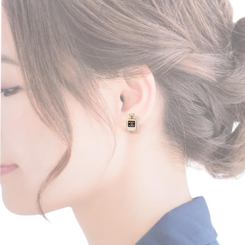 CHANEL  ABF078 Pierce white metal Women