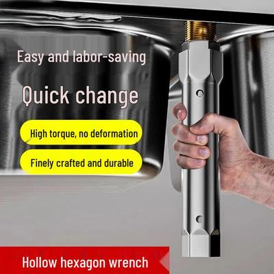 Ultra-Thin Hexagonal Bathroom Faucet Wrench Tool