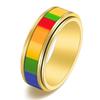 2025 Fashion Drip Glue Rotating Rainbow Ring, Suitable for Both Men and Women Jewelry Gifts