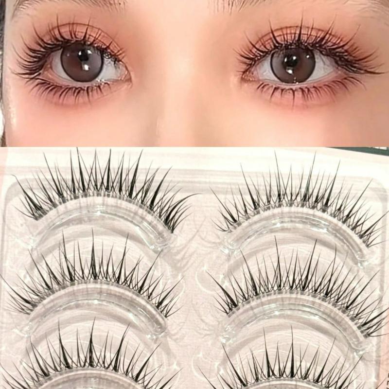 5 Pairs False Eyelashes, Natural Transparent Lash Strip, Super Realistic For Beginners Strip Lashes,Lashes,Eyelashes,Fake Lashes