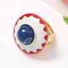 Creative Design Drip Oil Rings Exquisite Craftsmanship Geometric Round Rings Open Rings  For Women