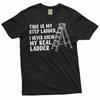 Herren lustiges T-Shirt sarkastisches Witz-Shirt Trittleiter Stiefvater T-Shirt Geschenk