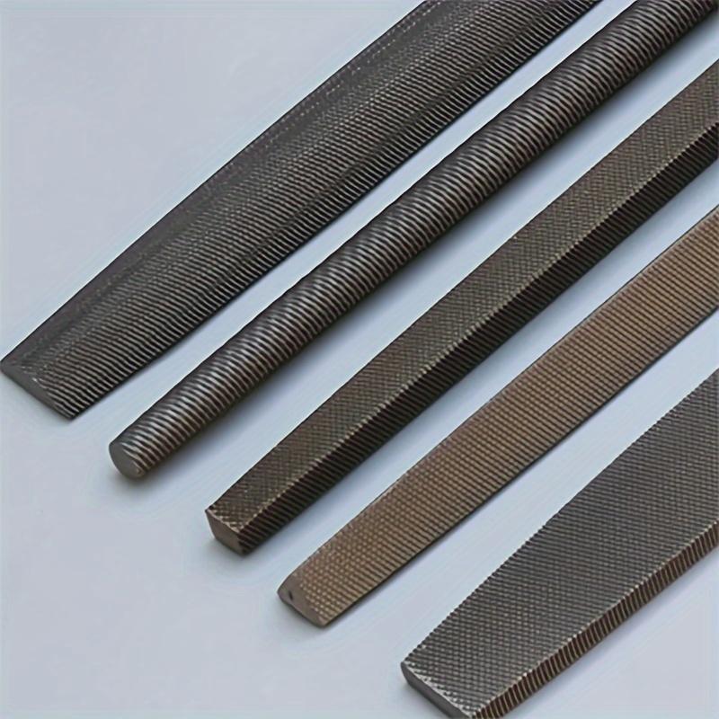 5pcs 6 Inch Industrial Steel Files Set Flat/Round/Half Round/Triangle/Square for Metalworking Woodworking Steel Rasp File Flat