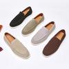 British Style Matte Beef Anti-Velvet Loafers Men'S Genuine Leather One-Pedal Overshoes Lazy Casual Beanie Shoes
