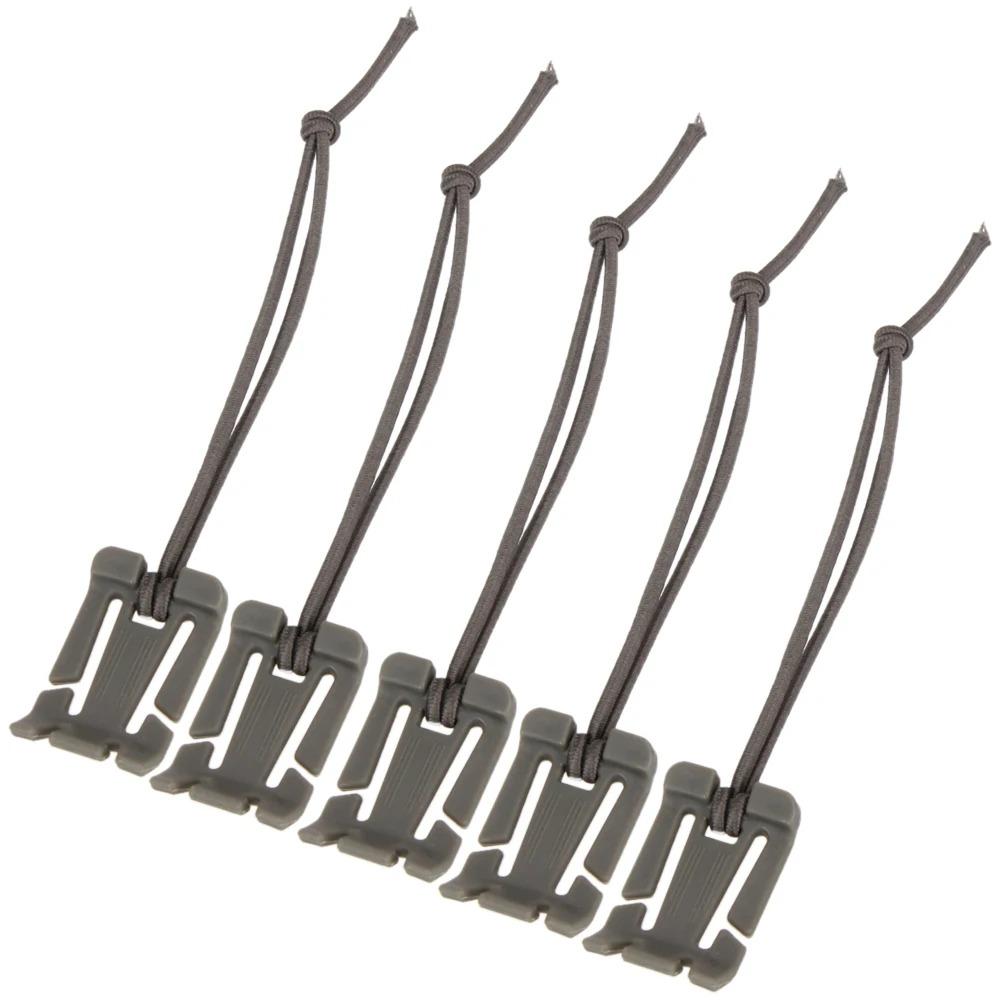 5pcs outdoors Tactical Triangular Buckle with Elastic Carabiner Clips Nylon Camping Bag Hanger Hook Clamp Rope Webbing Buckle