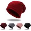 Womens Chunky Knit Beanie Hat Winter Warm Windproof Ear Cover Slouchy Cap In Acrylic