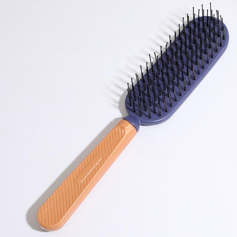 

1PC Health Massage Comb Anti-static Smooth Fluffy Hairbrush High And Low Needle Dry Wet Dual Use Comb Professional HairCare Tool синий