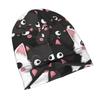 2D Flat Printing Black Cat Pattern Fashion Knit Hat for Adults Adds a Stylish Finishing Touch To Everyday Outfits Perfect for City Walks Weekends Or C