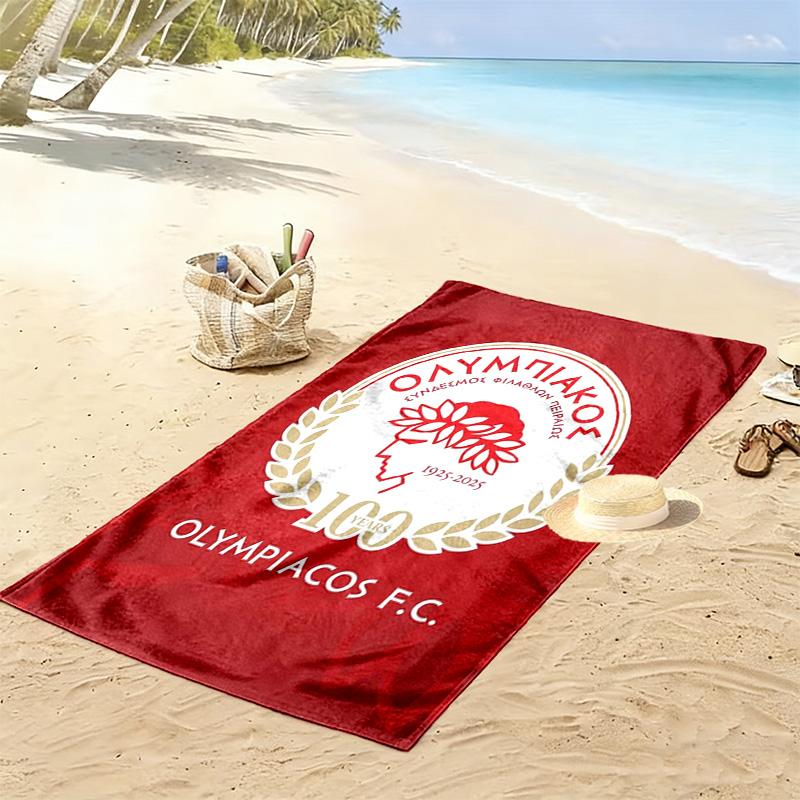 Olympiacos FC 2D Flat Print Beach Towel, Large Soft Quick Dry Towel for Beach Camping Swimming.MSTJ0918115