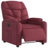 Electric Recliner Chair Wine Red Fabric