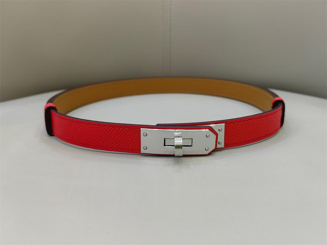 Ремень женский из зернистой кожи с узором «пальма» двухсторонний для джинсов, пиджаков и платьев фуксия