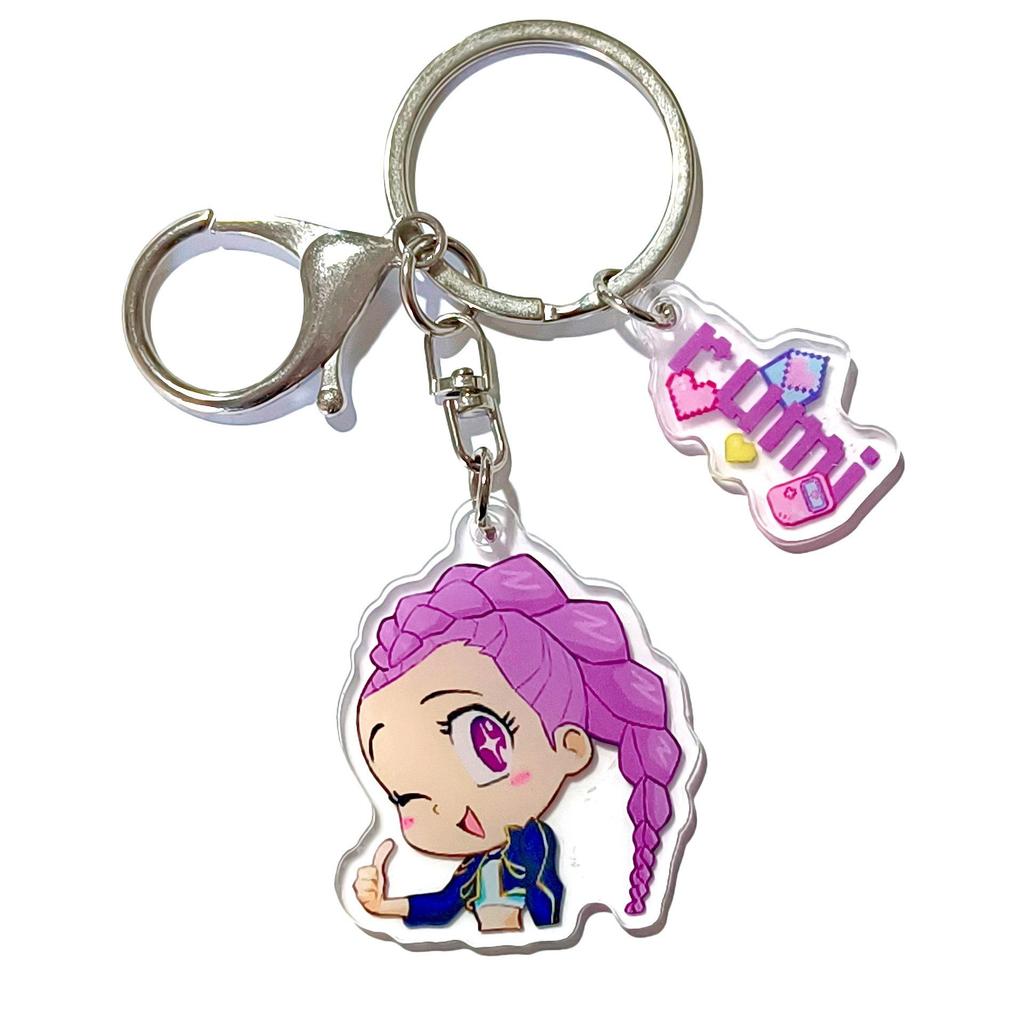 Kpop Demon Hunter Girl Group Keychain: Lumi, Zoe, Mira & Qin Yu Cute Acrylic Schoolbag Pendant