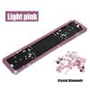 1PCS Universal an License Plate Frame Russian Car Licence Number Plate Frame Crystal Diamonds License Plate Holder
