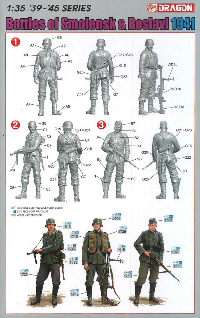 PLATZ DR6791 WWII German Army Battle of Smolensk Roslavl 1941 Plastic Model 1/35 &