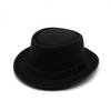 Mens British Style Bowler Hat Wool Felt Classic Vintage Retro Gentleman Costume Accessories Black Gray Burgundy