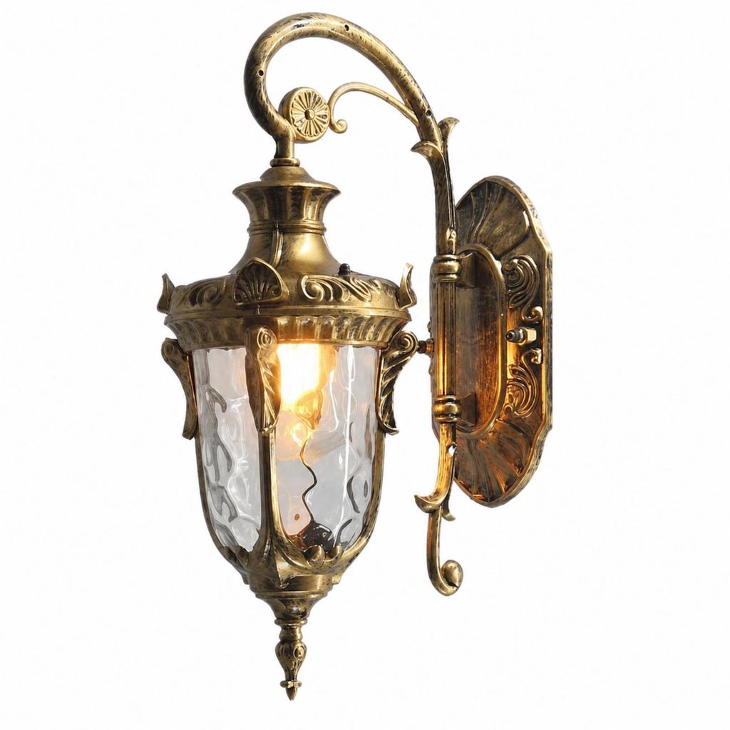 Weatherproof Outdoor Wall Sconce with Glass Shade Farmhouse Lantern