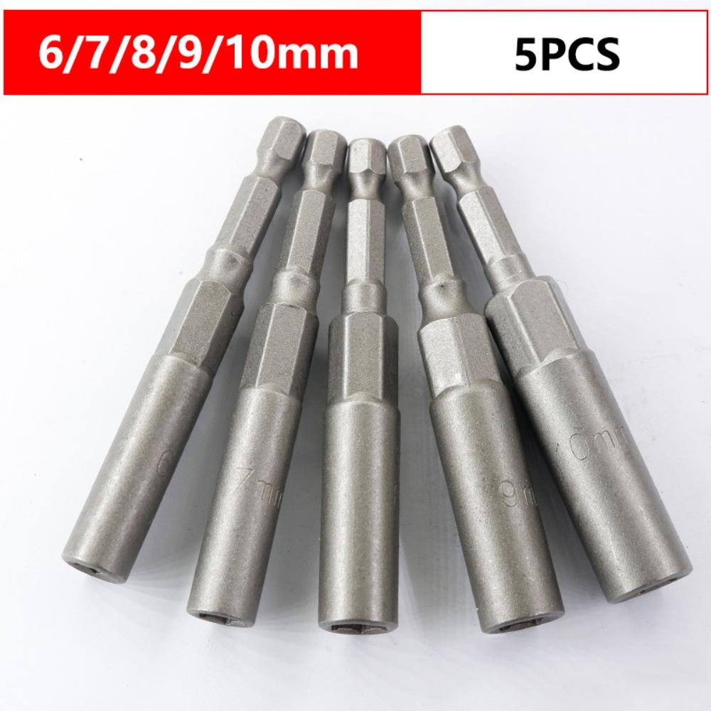 New Screwdriver Tool Wrench 6/7/8/9/10mm Alloy Steel Hex Sleeve Nozzles High Quality Lengthen Nut Driver Set Drill Adapter