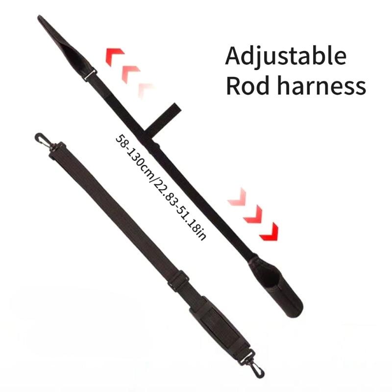 Fishing Rod Strap Shoulder Belt Poles Carry Strap Holder Belt 58-130cm Adjustable Casting Rod Carriers Strap
